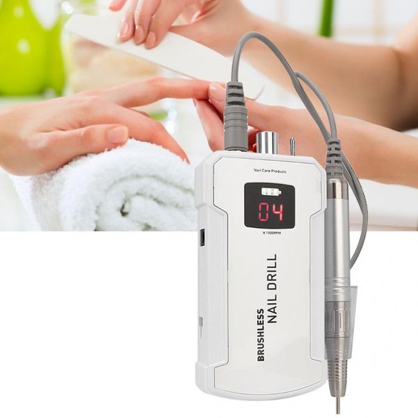 

manicure cutters 35000rpm portable nail drill machine electric nail grinding buffing polisher manicure tool white 100-240v, Silver