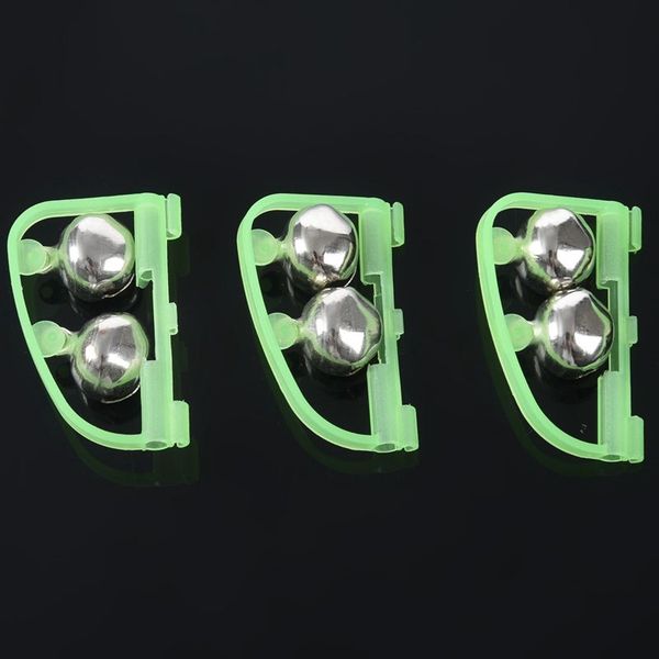 

5 pcs double bell fish pole rod fishing light alarm bells green rod reel combo