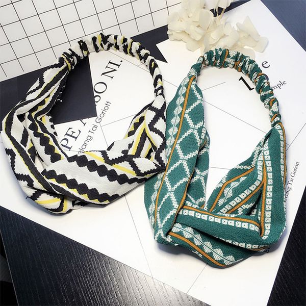 

yoga hair bands outdoor women running jogging sports headband national wind printing flowers fitness headband elastic