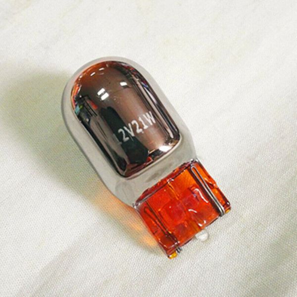 

2x car accessories t20 7443 1891 natural amber plating light chrom bulb 12v