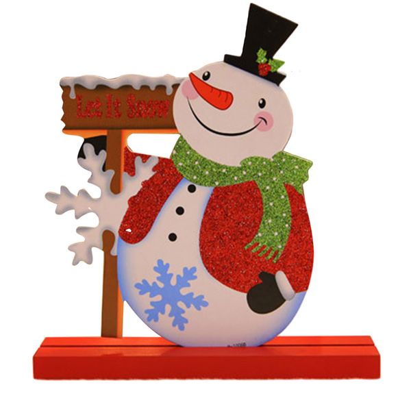 

wooden table decoration xmas ornament mini home wood diy snowman cute