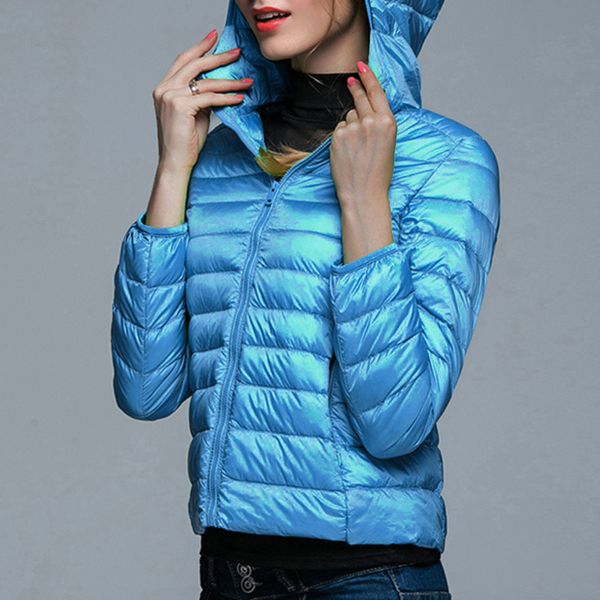 

new winter coat light down jacket large lightweight down jackets ultra-thin hooded short coat youth slim windproof coats, Blue;black