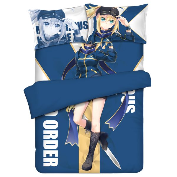 

100% polyester flannel anime cartoon bed sheet/duvet cover/two pillowcases 4pcs set