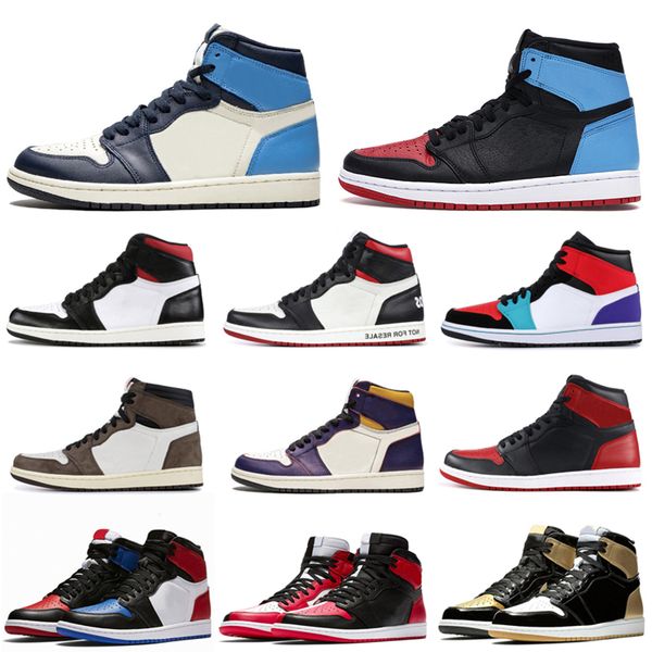 

jumpman men basketball shoes 1 1s unc pine green obsidian union travis scotts women mens trainer fashion sports sneakers