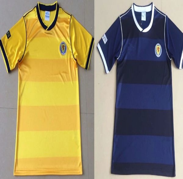 

scotland 1986 1982 soccer jersey euro scotland football shirt robertson fraser naismith mcgregor christie forrest mcginn camiseta futbol, Black;yellow