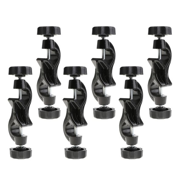 

6pcs durable laboratory iron cross clip clamp holder stabilizing tool lab supplies -black