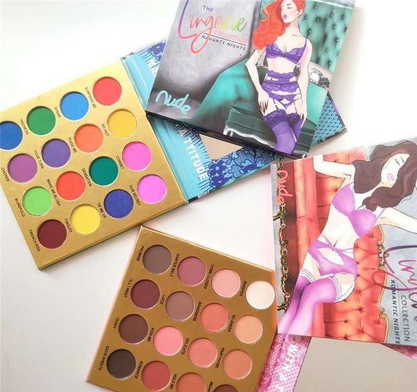 

12pc 2 tyle makeup rude the lingerie collection 16color eye hadow naughty night romantic night matte eye hadow palette dhl hipping