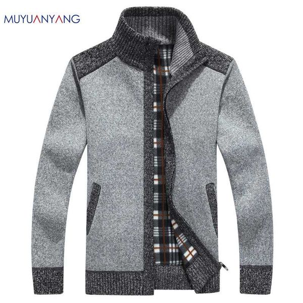 

mu yuan yang cardigan men autumn men's cardigans sweaters casual winter sweater for men zipper warm knitwear sweater xxl xxxl, White;black