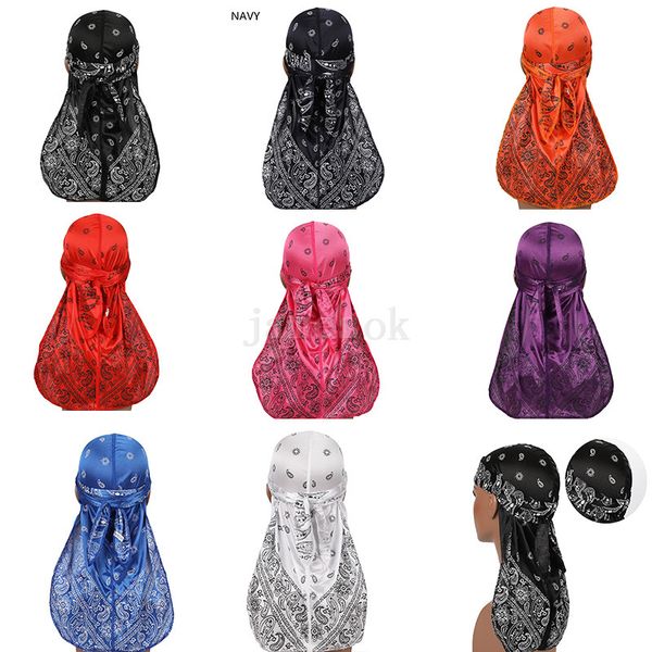 

нове мђжкие durag hip-hop банданђ cap ѬпеѬ Ѭбан hat silky оголове веоне durag головно, Blue;gray
