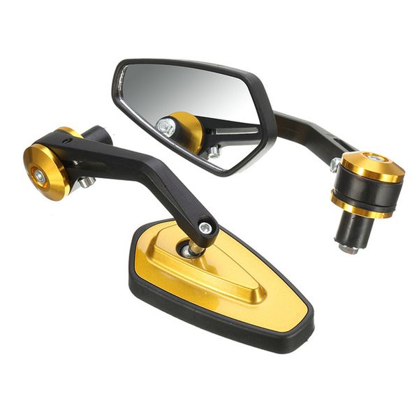 

7/8 inch universal motorcycle handle bar end rearview side mirror aluminum 2pc
