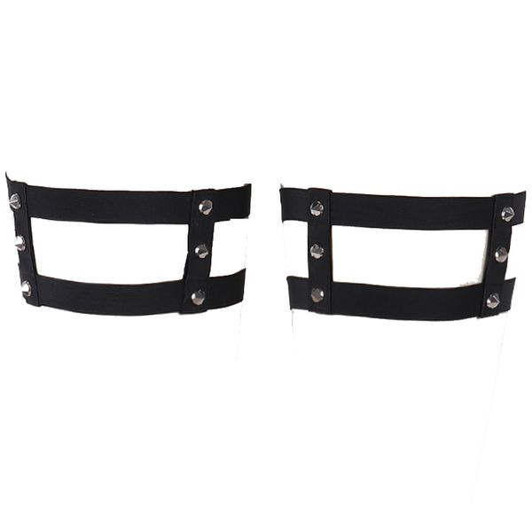 

2pc женщины punk сердце сексуальная кожа подвязки harajuku упругость тела harness tight suspender ремень leg harness бандаж ремни, Black;white
