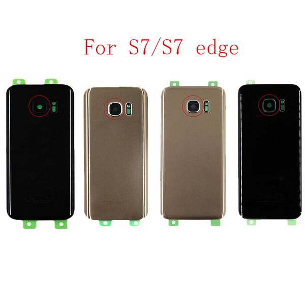 

10pcs for samsung galaxy s7 edge g935 s7 g930 battery back cover door housing replacement repair parts + rear camera glass lens
