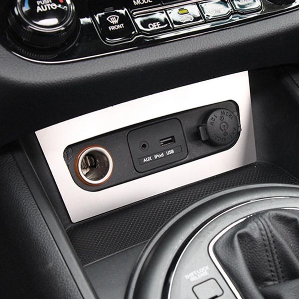

car styling usb lighter panel bezel cover garnish for kia sportage 2011 2012 2013 2014 2015 accessories