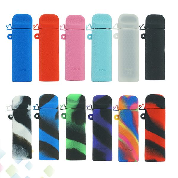 

Novo Silicone Case Silicon Skin Cover Rubber Sleeve Protective Covers For SMOK Novo Vape Pen Pod Cartridge Kit DHL Free