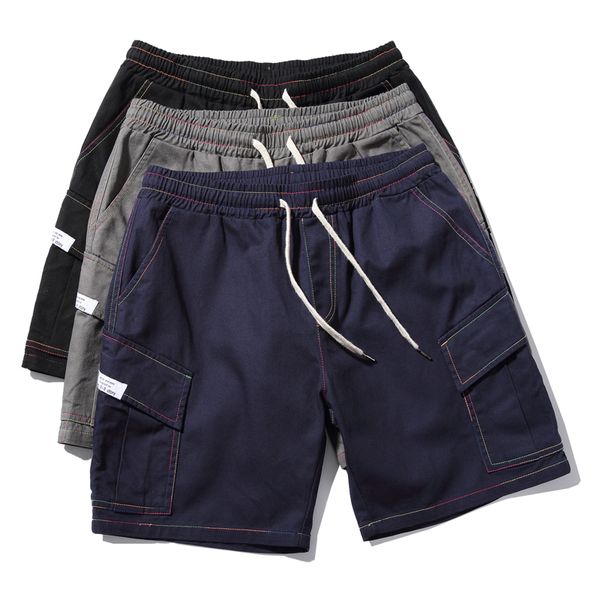 

iidossan casual shorts men cotton chinos running shorts vintage mens summer fashion masculina cargo oversize drop ship, White;black