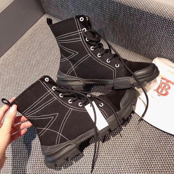 

high heeled martin boots winter coarse heel woman shoes luxury designer desert boots 100% real leather high heel boots platform, Black
