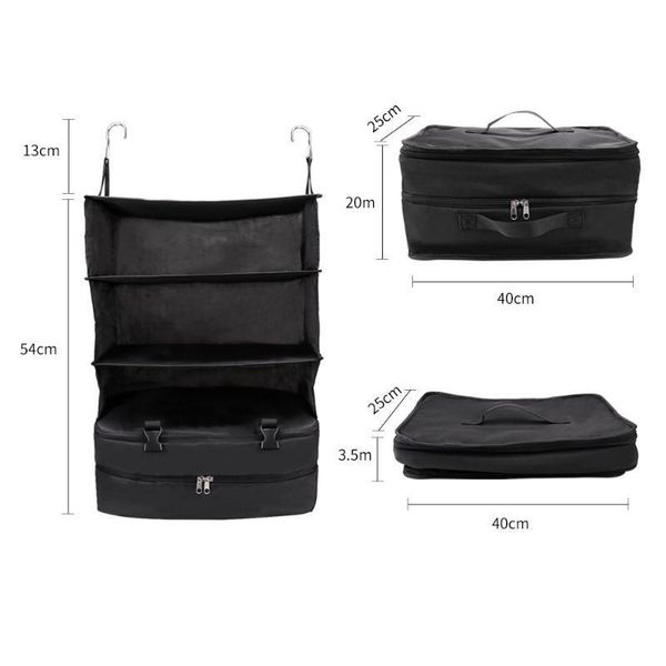 

coneed portable luggage system hanging travel shelves 3 layer storage bag organizer sep30