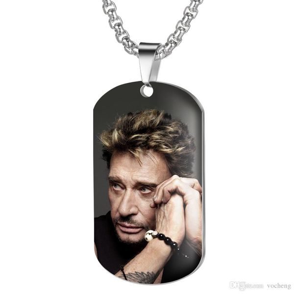 

rock french star croix johnny hallyday charm pendant necklace color p necklaces for women men jewelry bijoux gift, Silver