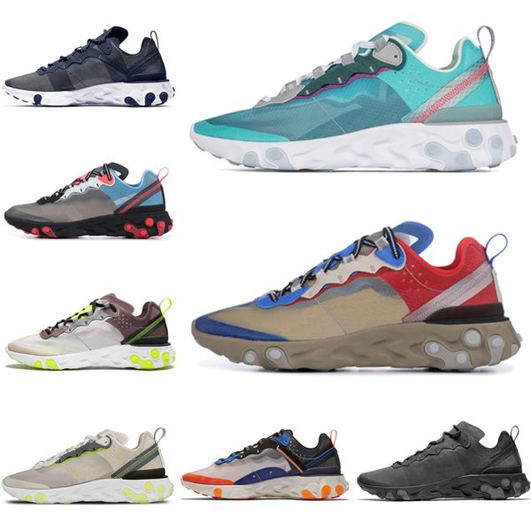 

2019 new react element 87 55 running shoes men light beige moss metallic gold mens trainers sports sneakers size 36-45 for i