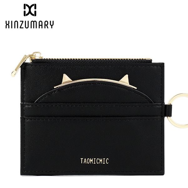 

pu metal square zipper wallet casual cute soft face wallet ladies multi-function card package, Red;black