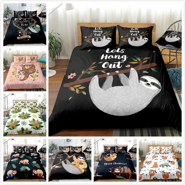 

cute animal sloth series bedding 2/3 piece set full size bedding large