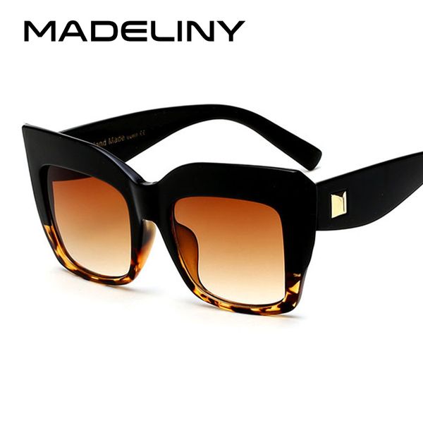 

madeliny new fashion women sunglasses brand designer large frame vintage sun glasses classic cat eye eyewear uv400 ma214, White;black