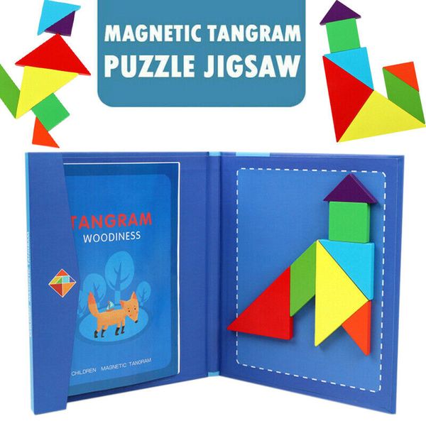 

magnetic 3d puzzle jigsaw tangram game montessori learning educational drawing board games toy gift for children brain tease