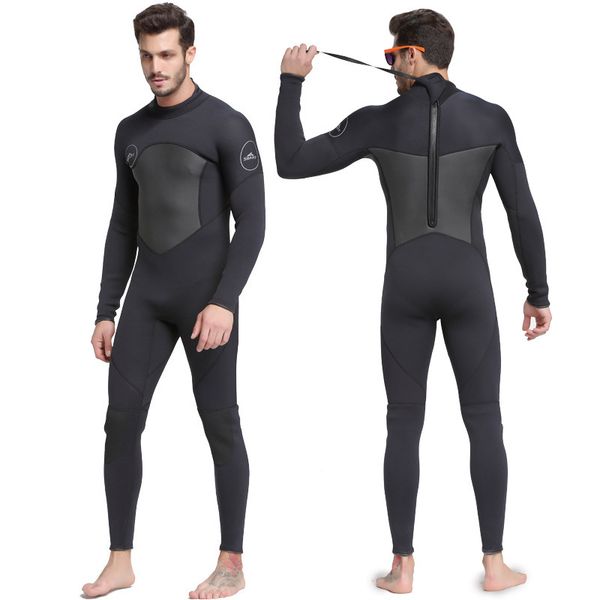 

extra large plus size 3xl one-piece close body wetsuit 3mm neoprene men's full long suit keep warm jumpsuit diving scuba surfing