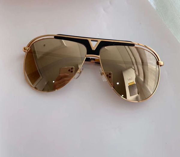 

металл золото пилотные солнцезащитные очки золото зеркало объектива gafas де золь-де-моды для мужчин вс очки оттенки нового с коробкой, White;black