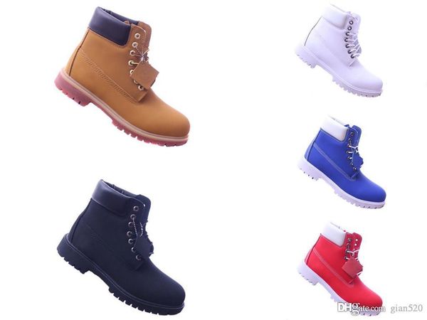 

новые timberlandse мужчины и женщины мартин сапоги 6 дюймов кожа говяжья сапоги высокого качества донные мужские дизайнерские обувь открытый, Black