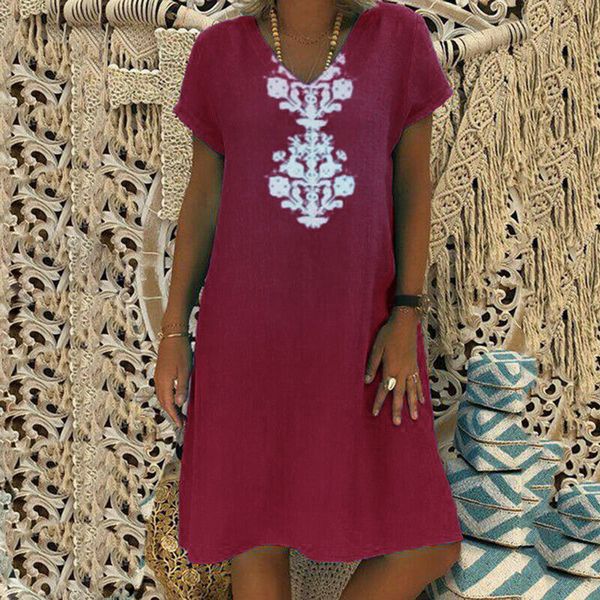 

new ladies dress womens printed a line fashion beach holiday summer plus size, Black;gray