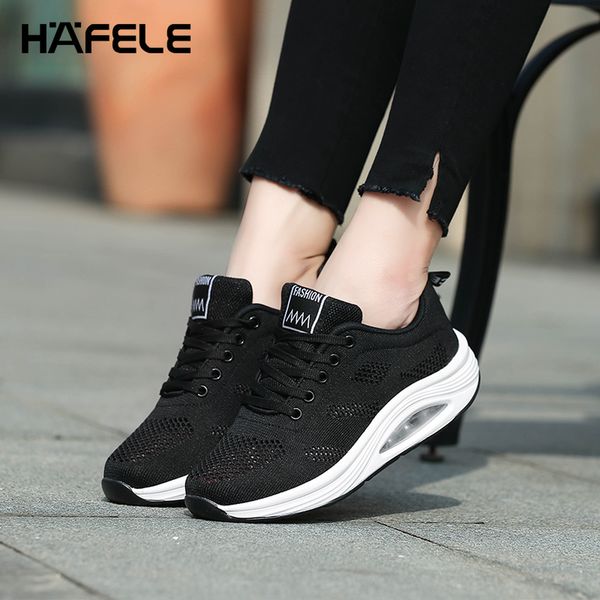 

hafele women's hollow casual walking shoes knit mesh lightweight shaker shoes air cushion absorber sneakers any match
