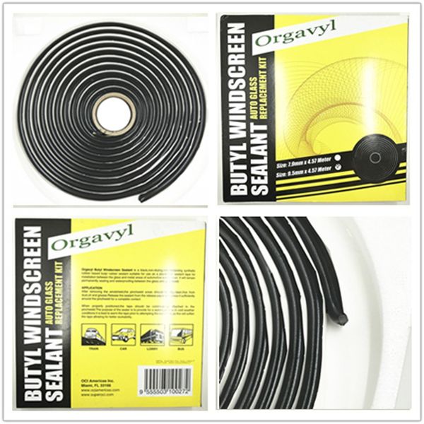 

jgaut self-adhesive black snake butyl synthetic rubber glue sealant car door seal auto headlight windscreen retrofit speaker