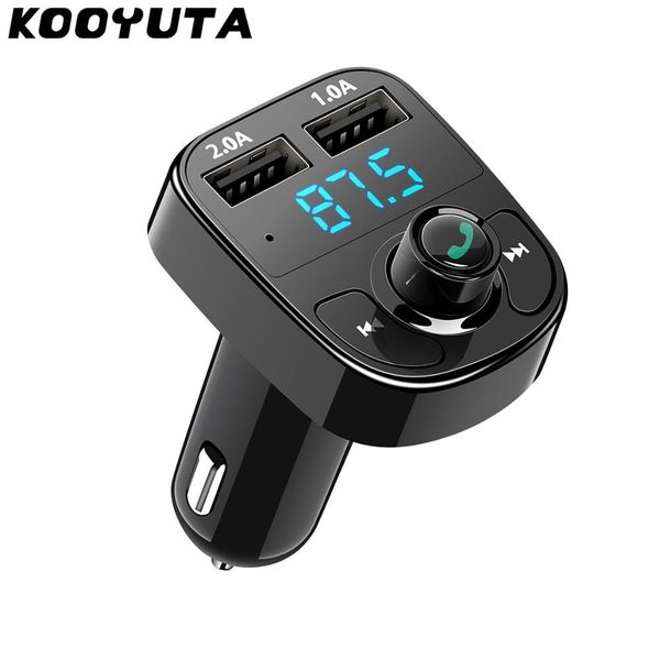 

kooyuta bluetooth car kit wireless fm transmitter handsaux modulator car audio mp3 player with 3.1a dual port usb interface