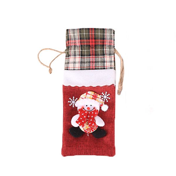 

red wine bottle cover bags snowman santa claus christmas decoration xmas gift uk