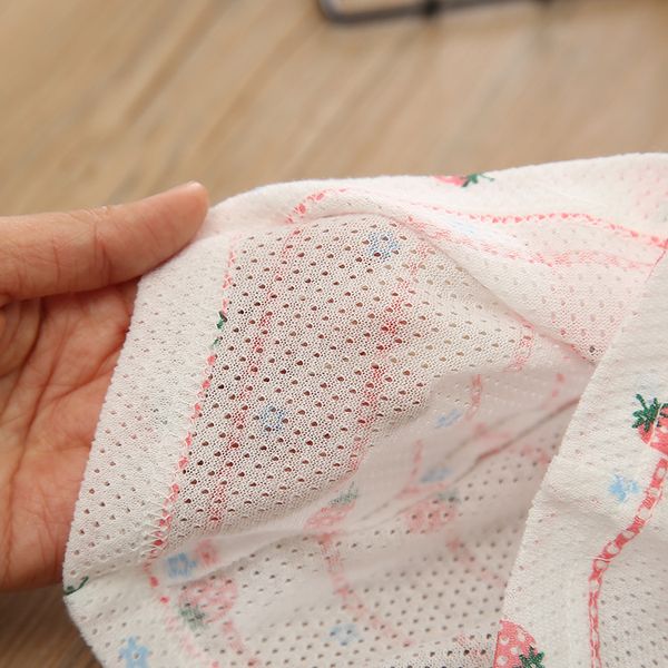 

19 new products summer mesh thin sweat absorbing quick-dry breathable hollow out children girl's short sleeve vest t-shirt base, Blue