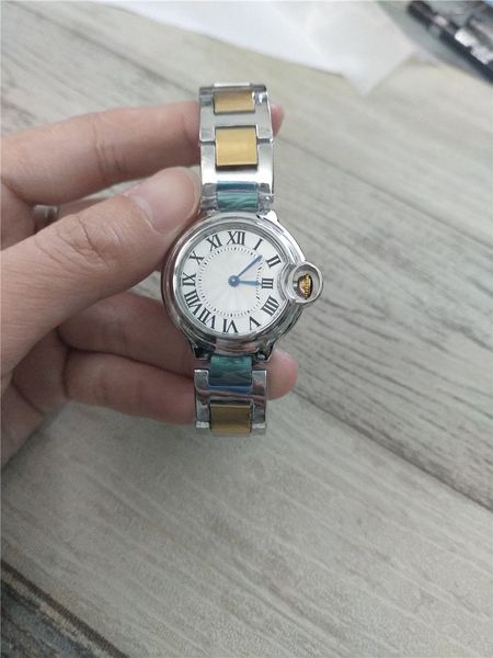 

sell classic woman quartz movement watch luxury stainless steel luxury watch quartz watch female clock fashion business ca31, Slivery;brown