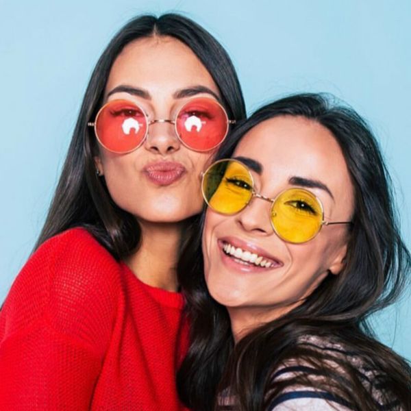 

new fashion round sunglasses women red yellow blue green clear lens sun glasses for women small hip hop sunglasses de sol, White;black