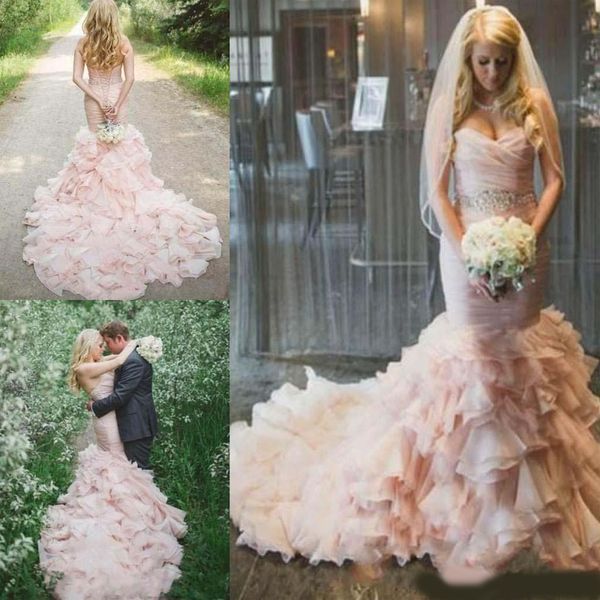 

2020 custom made prom dresses mermaid sweetheart sweep train bridal gowns with crystal sash sleeveless graceful organza party evening gowns, Black