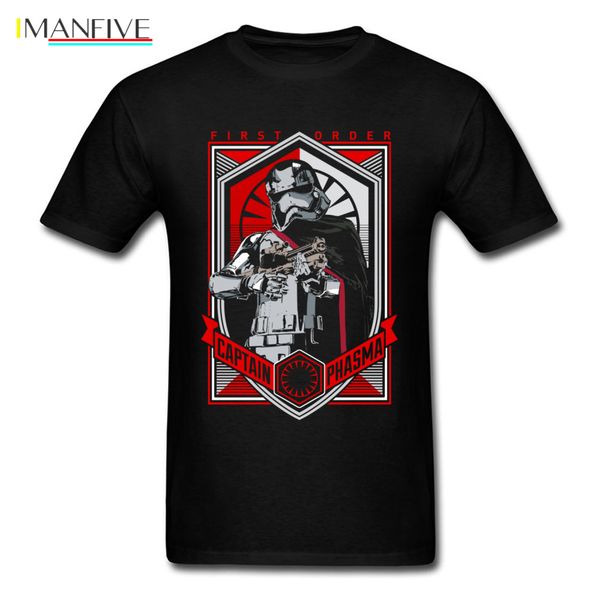 

summer captain phasma t-shirt t shirt first order men clothing black tshirt cotton tees funny, White;black