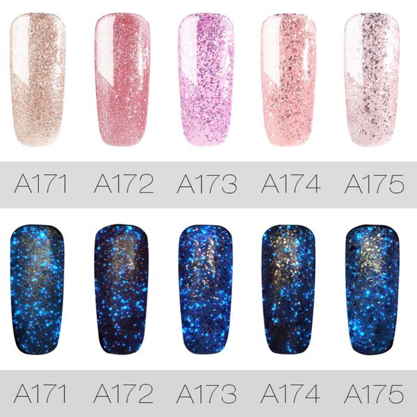 

7ml nail polish temperature change glue soaked radiance rose gold gel nails art soaked uv led gel poland gradient nail tslm1