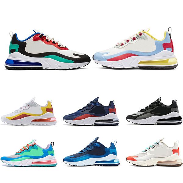 

2020 new arrival react men women running shoes chassures bauhaus optical white black mens sneakers sports zapatos size 36-47 wholesale
