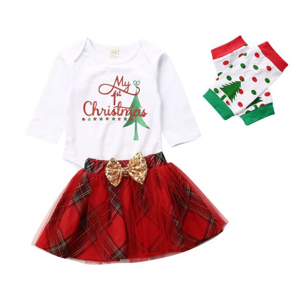 

infant baby girl christmas romper clothes playsuit warm legs skirts outfit set, Pink;blue