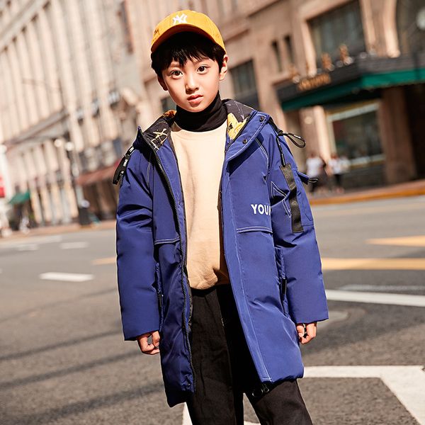 

2020 дети дети мальчиков в длинном пальто куртки, Blue;gray