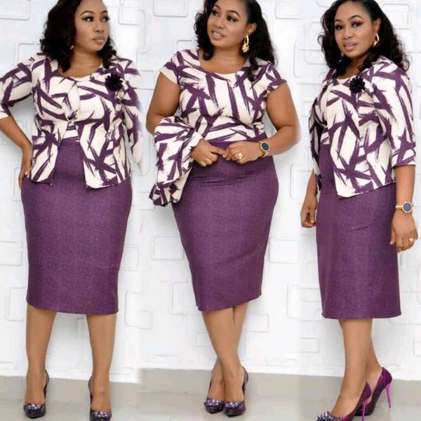 

women plus size mother wear patchwork print dress small blazer two-piece purple blue date red 604101, White;black