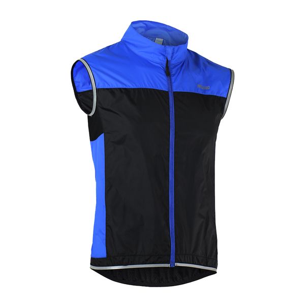 

arsuxeo men's ultrathin lightweight sleeveless coat jacket running cycling bicycle vest windproof, Black