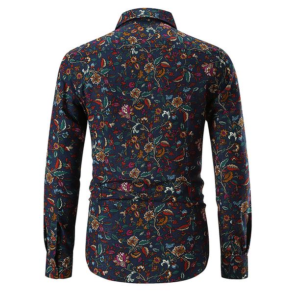 

мужская урожай цветочные рубашки 2018 марка slim fit с длинным рукавом мужчины вскользь кнопки вниз рубашки платья mens business party рубаш, White;black