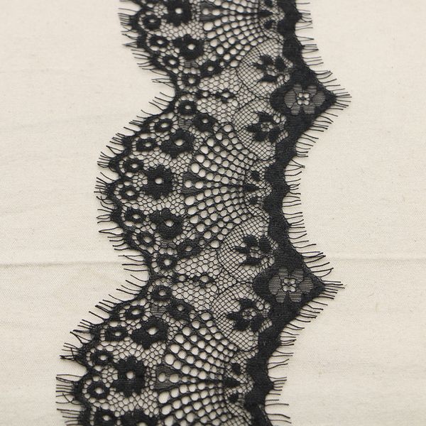 

3 yards lovely lash lace embroidered lace 9cm black water soluble diy garment accessories, Pink;blue