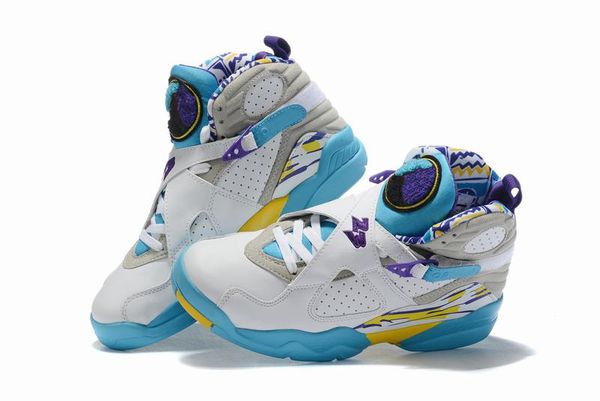 

with box)2019 8 white aqua basketball shoes men white varsity red bright concord sneaker