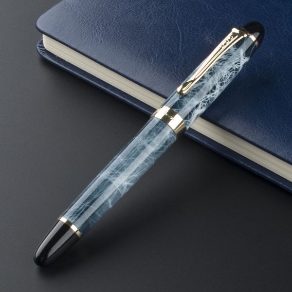 

1pcs jinhao x450 smooth writing rollerball pen with 0.7mm black refill metal ink pens for student office supplies, Blue;orange